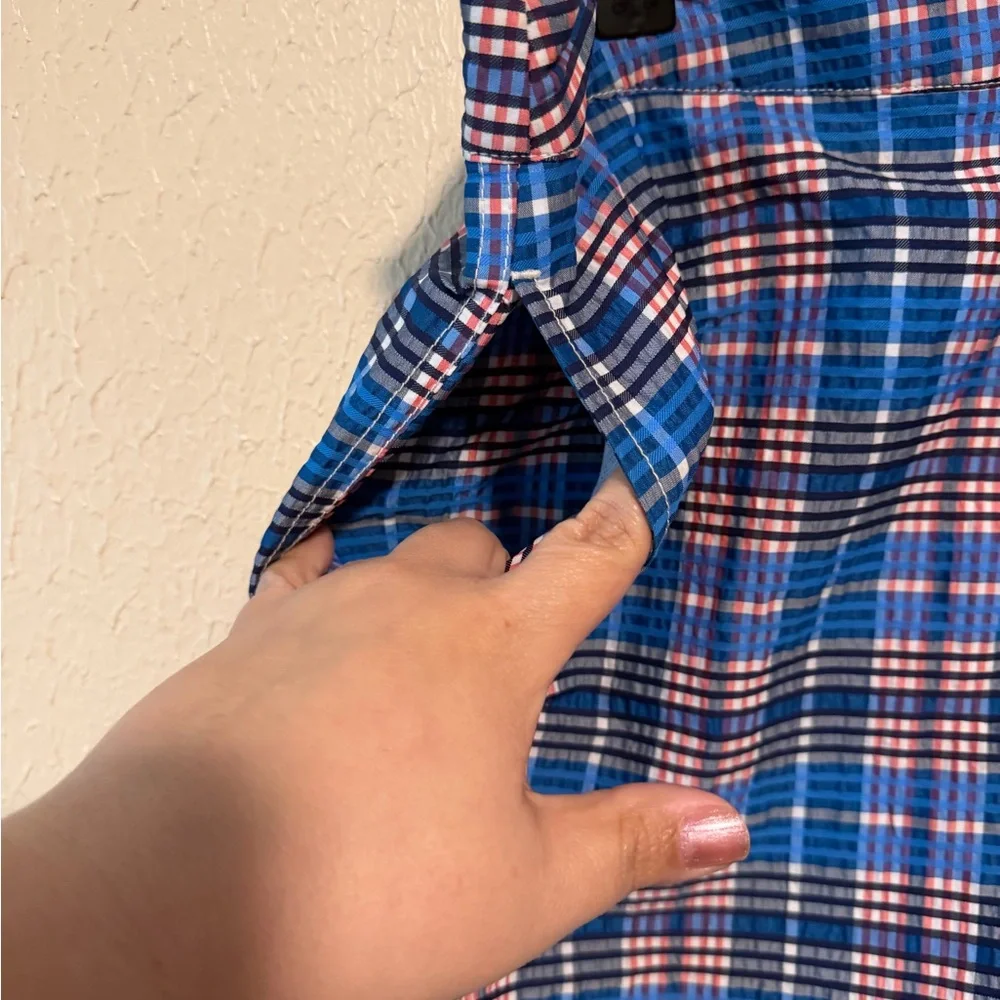 Bugatchi‎ Plaid Swim Shorts Size 34 Lined Mesh Pockets